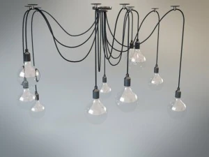 edison chandelier 3D Model