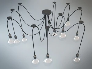 edison chandelier 3D Model
