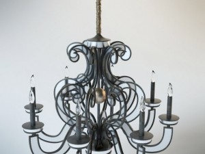 johnrichard collection eightlight chandelier Model 3D