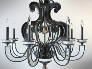 johnrichard collection eightlight chandelier Model 3D