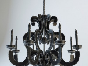 johnrichard collection eightlight chandelier Model 3D