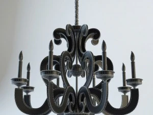 johnrichard collection eightlight chandelier 3D Model