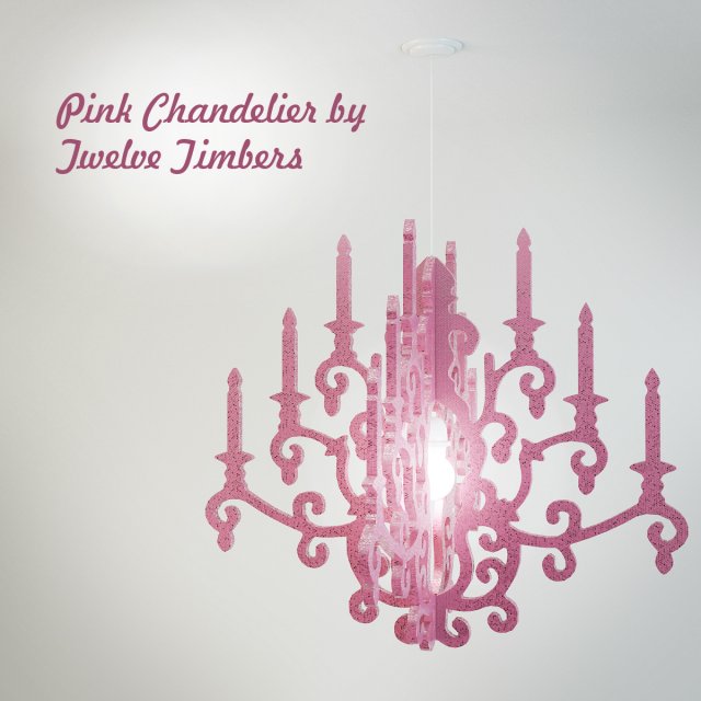 pink chandelier by twelve timbers Modèle 3D .c4d .max .obj .3ds .fbx .stl .blend 