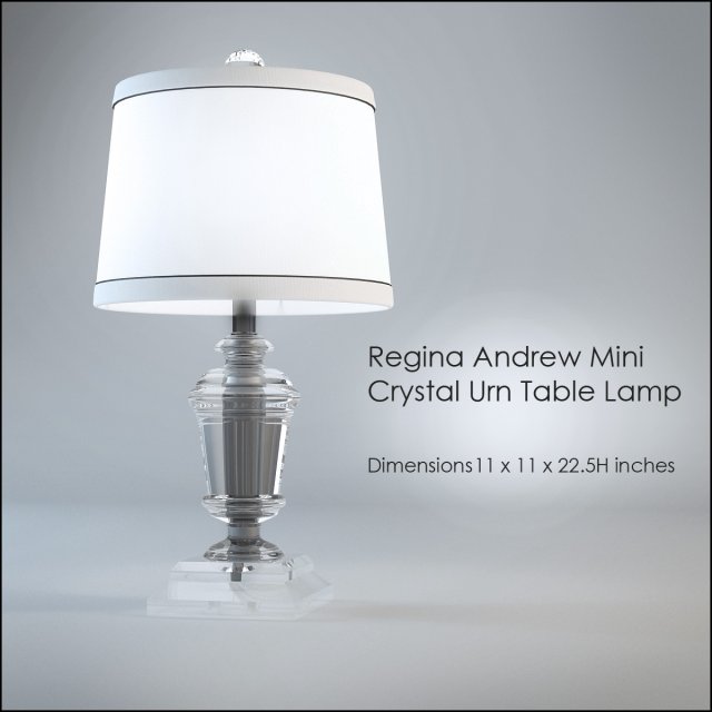 Crystal urn discount table lamp