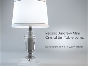 regina andrew mini crystal urn table lamp 3D Модель