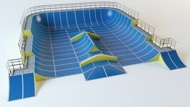 skate playground 3D Модель .c4d .max .obj .3ds .fbx .stl .blend 