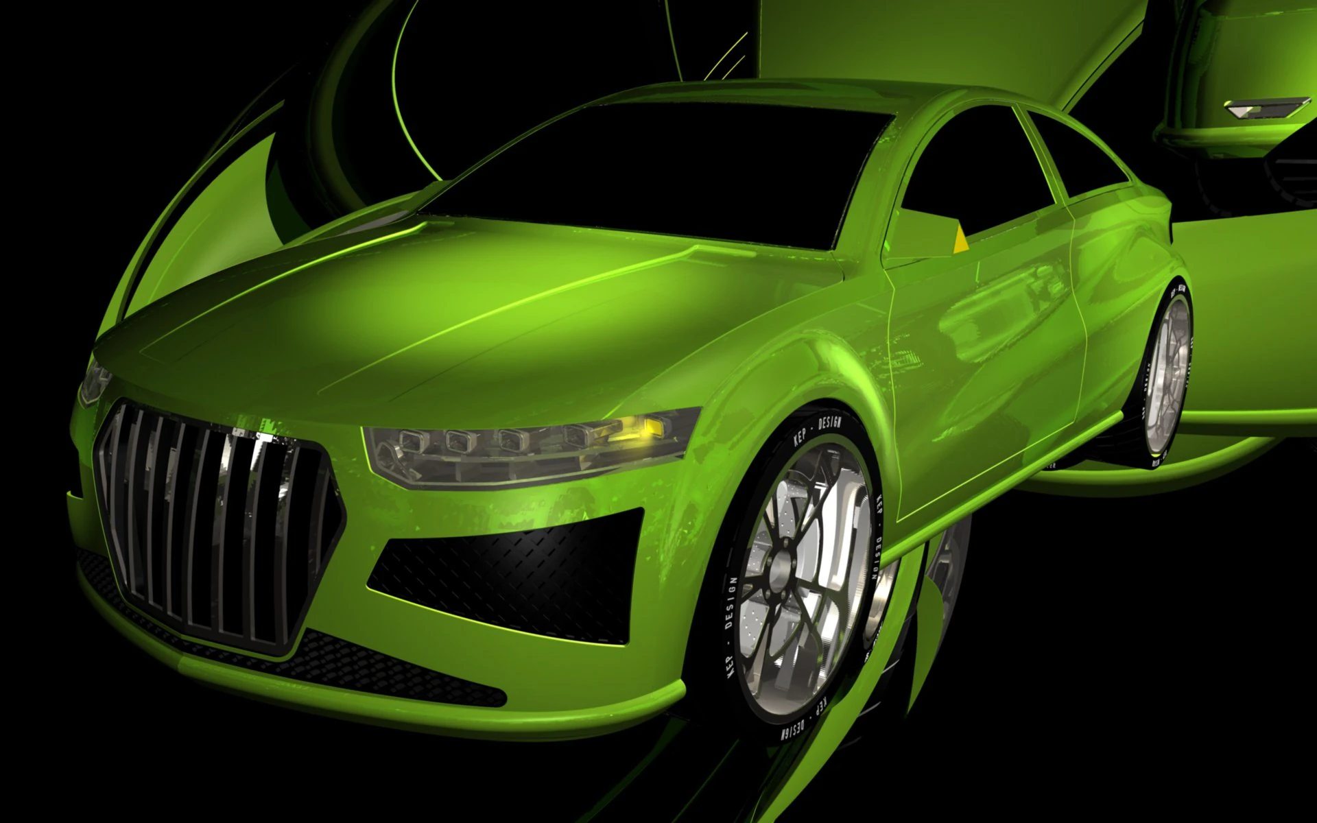 showcar 3D Model .c4d .max .obj .3ds .fbx .stl .blend 