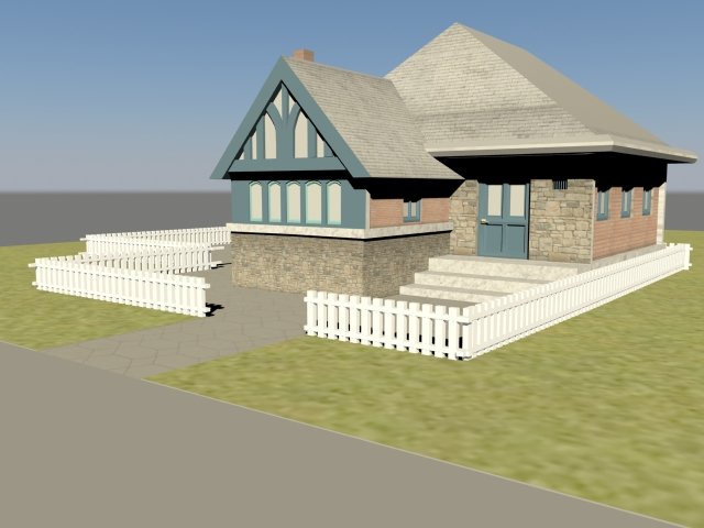 nice house 3D Model .c4d .max .obj .3ds .fbx .stl .blend