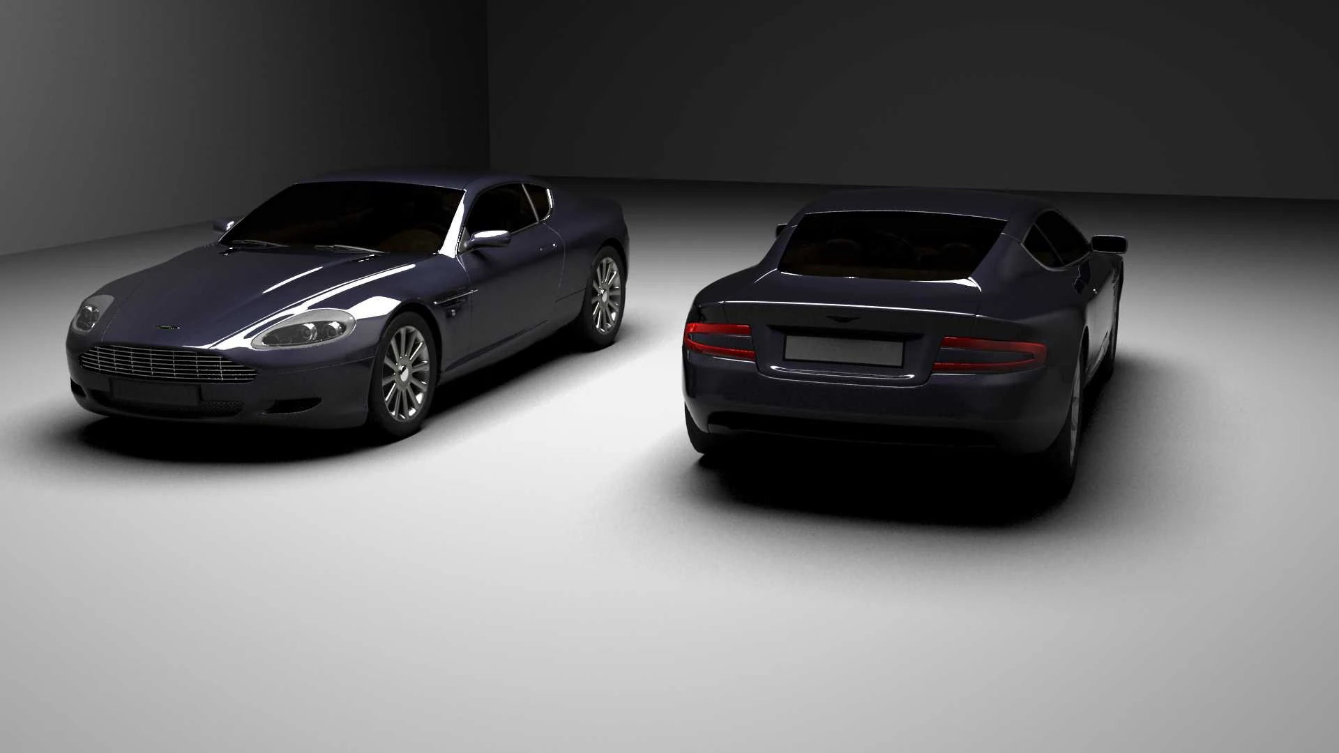 aston martin db9 3D Model .c4d .max .obj .3ds .fbx .stl .blend 