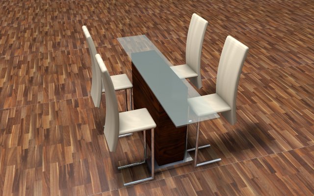 table chair 3D 模型 .c4d .max .obj .3ds .fbx .stl .blend