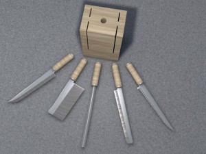 knife block Modèle 3D