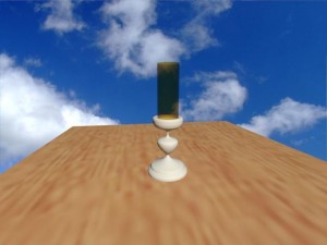 candel holder with glass 3D Model