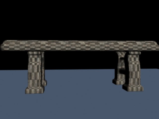 bench 3D Model .c4d .max .obj .3ds .fbx .stl .blend 