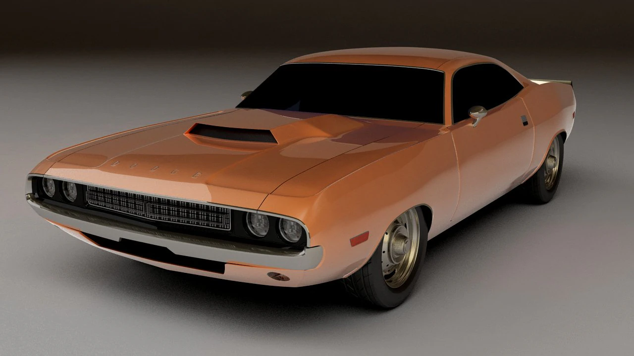 道奇挑战者 1970 3D 模型 .c4d .max .obj .3ds .fbx .stl .blend 