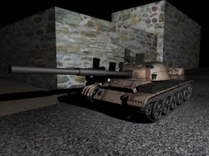 tank t62a rusia Model 3D