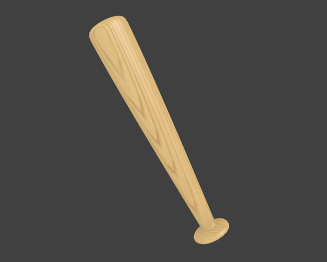 बेसबॉल का बल्ला सामान्य 3D मॉडल .c4d .max .obj .3ds .fbx .stl .blend 