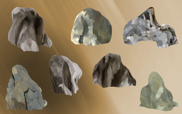 rocks cartoon 3D Model .c4d .max .obj .3ds .fbx .stl .blend 