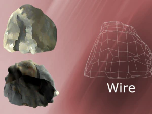 dessin anim&eacute; de roches Modèle 3D