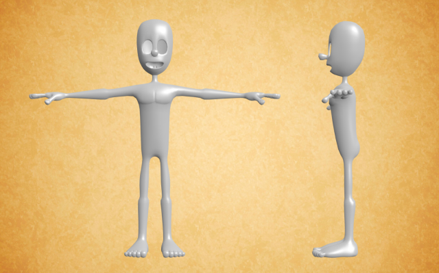 body cartoon normal 3D 모델 .c4d .max .obj .3ds .fbx .stl .blend 