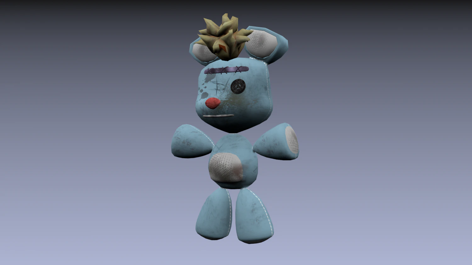 teddy bean old 3D Model .c4d .max .obj .3ds .fbx .stl .blend