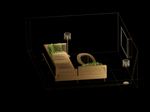 living room set 1 3D Model