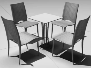 chair and table 3D Model