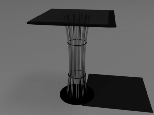 chair and table Model 3D