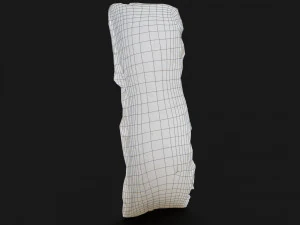 Burned wooden log 3D Model