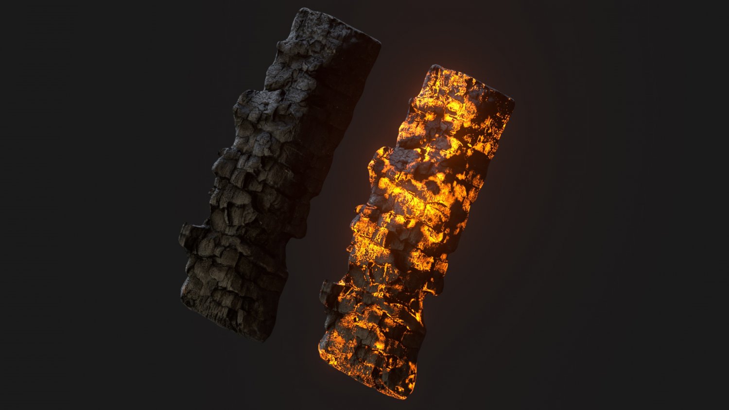 Burned Wooden Log 2 3D Модель In Деревья 3DExport
