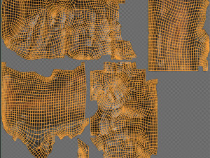 Burned wooden log 2 Modello 3D