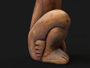 Balinese good luck statue 3D Model