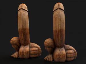 Balinese good luck statue 3D Model