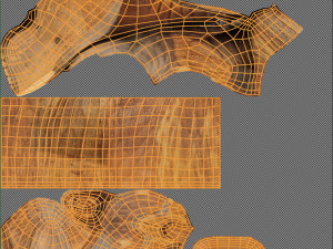 Wooden angel with a broken wing 3D 模型