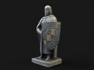 3D Knight statue 3D Model