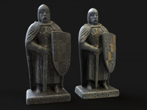 3D Knight statue Modelo 3D