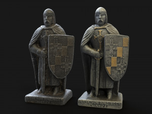 3D Knight statue 3D Model
