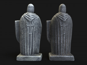 3D Knight statue 3D Model