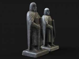 3D Knight statue 3D Model