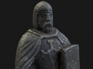 3D Knight statue 3D Model