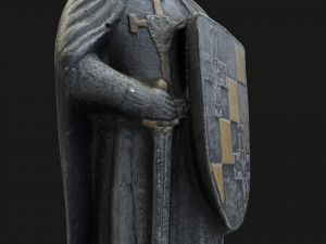 3D Knight statue 3D Model