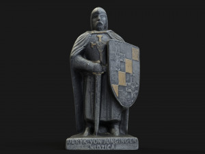 3D Knight statue 3D Model