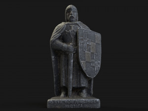 3D Knight statue 3D Model