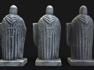 3D Knight statue 3D Model