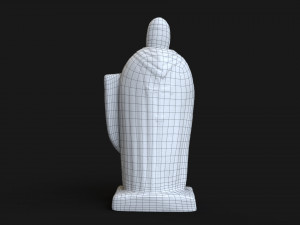 3D Knight statue 3D Model