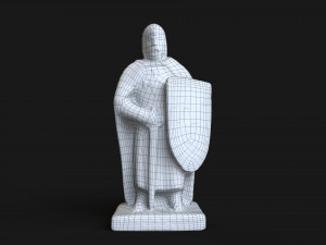 3D Knight statue 3D Model