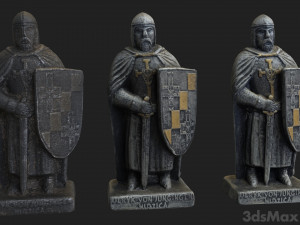 3D Knight statue 3D Model