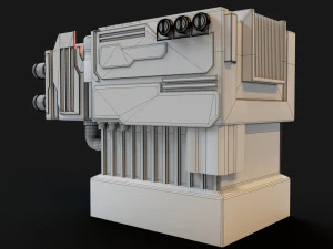 Sci-fi detail 01 3D Model