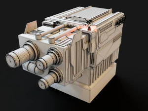 Sci-fi detail 01 3D Model