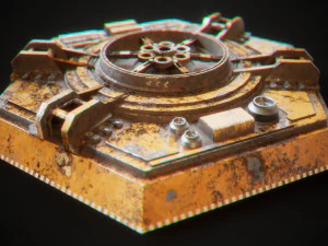 Detalhe de fic&ccedil;&atilde;o cient&iacute;fica 02 Modelo 3D