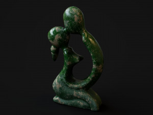 Statuette of a kissing couple 3D Model